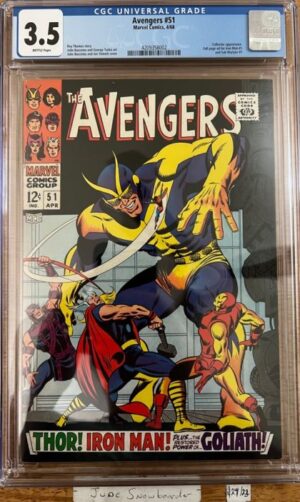 Avengers #51 3.5 CGC KEY: 2nd App of Collector