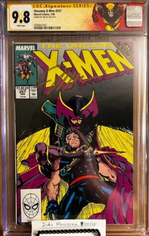 Uncanny X-Men #257 9.8 CGC Signed by Jim Lee! KEY: 1st app of Psylocke as Lady Mandarin