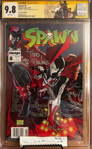 Spawn #8 Newsstand 9.8 CGC SS Signed by Todd McFarlane!