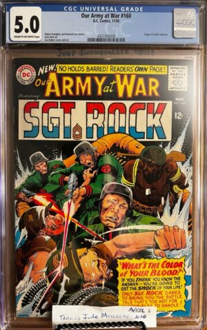 Our Army At War #160 5.0 CGC KEY: Origin of Jackie Johnson in iconic racial integration story