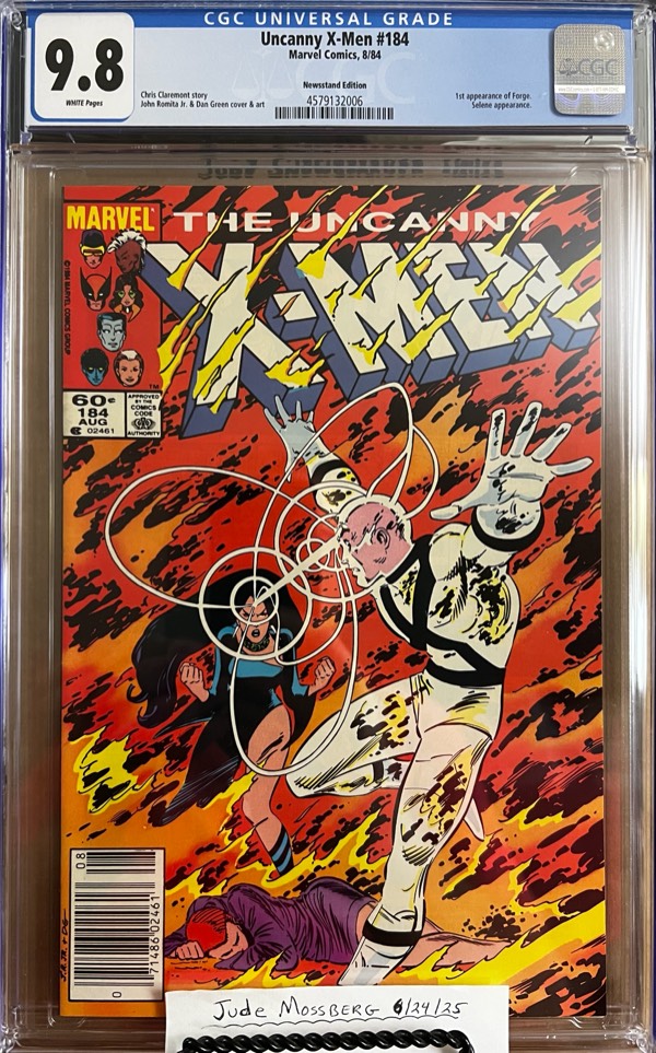 Uncanny X-Men #184 NEWSSTAND 9.8 CGC KEY: 1st app of Forge/1st app of Naze,