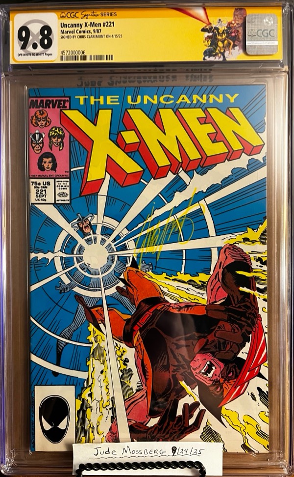 Uncanny X-Men #221 9.8 CGC SS Signed by Chris Claremont! KEY: 1st full app of Mr. Sinister (Nathaniel Essex)