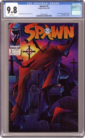 Spawn #2 9.8 CGC KEY: 1st app of Clown aka the Violator