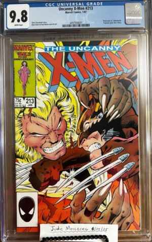 Uncanny X-Men #213 9.8 CGC KEY: 1st cameo app of Mr. Sinister