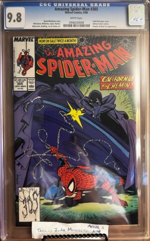 Amazing Spider-Man #305 9.8 CGC KEY: Cover art by Todd McFarlane
