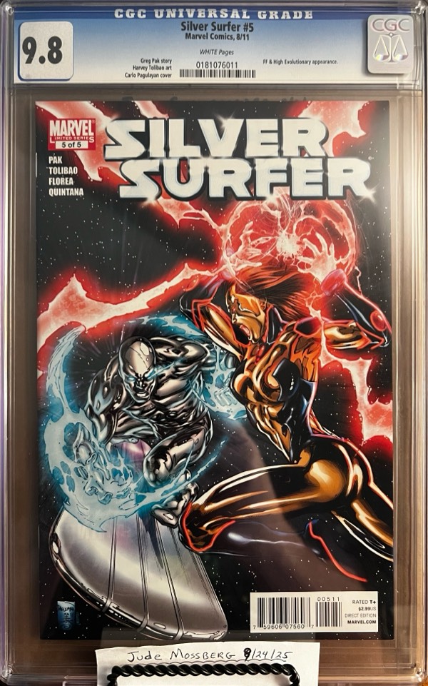 Silver Surfer #5 9.8 CGC KEY: HTF/Rare Carlo Pagulayan cover