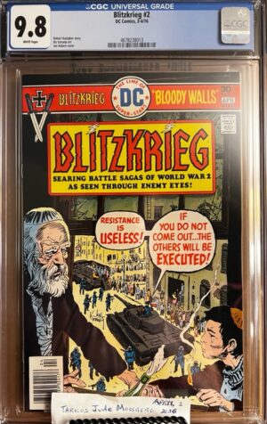 BLITZKRIEG #2 9.8 CGC KEY: Joe Kubert cover