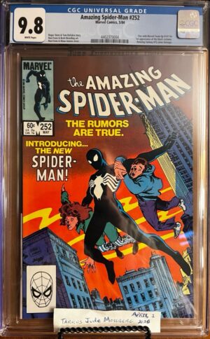 Amazing Spider-Man #252 9.8 CGC WP KEY: 1st app of Spider-Man's black costume