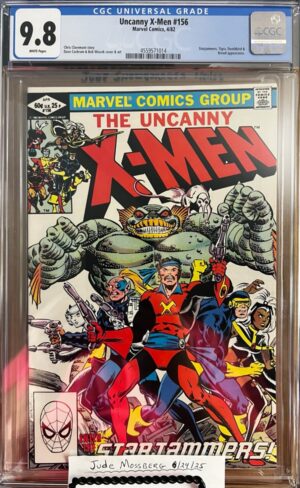 Uncanny X-Men #156 9.8 CGC KEY: Origin of Corsair/1st app of the Acanti