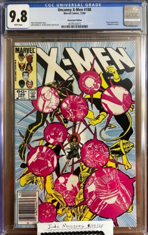 Uncanny X-Men #188 Newsstand 9.8 CGC KEY: 1st cameo app of the Adversary