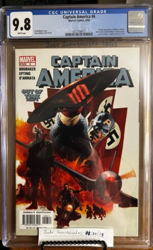 Captain America #6 9.8 CGC KEY: 1st full app of Bucky Barnes as the Winter Soldier