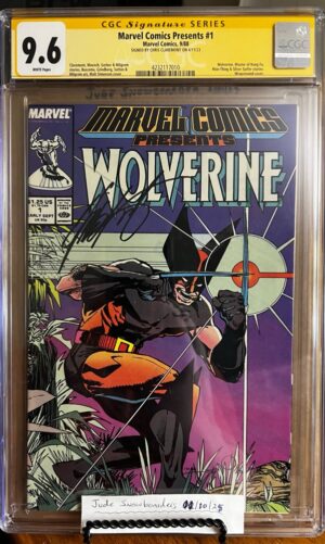 Marvel Comics Presents #1 9.6 CGC SS Signed by Chris Claremont! KEY: 1st app of Kkallakku, Sapphire Styx, the Princess Bar, & crimelord Tyger Tiger!