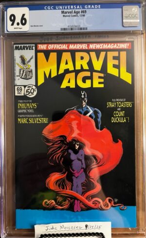 Marvel Age #69 9.6 CGC Art: Bret Blevins cover of Medusa