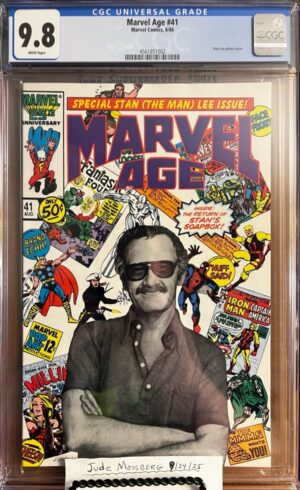 Marvel Age #41 9.8 CGC KEY:Painted Cover Portrait of Stan Lee/Stan Lee photo cover