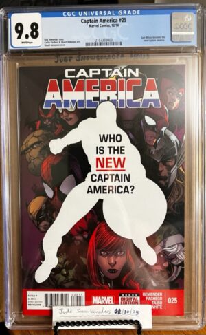 Captain America #25 9.8 CGC KEY: 1st app of Sam Wilson as Captain America. Vol. 7 2014