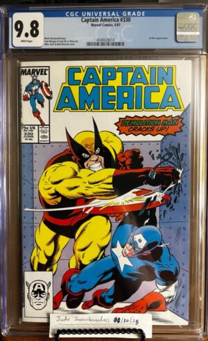 Captain America #330 9.8 CGC KEY: D-Man (aka Demolition Man) app (Wolverine/Daredevil lookalike)