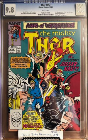 Thor #412 9.8 CGC KEY: 1st full team app of the New Warriors, 1st full app of Night Thrasher