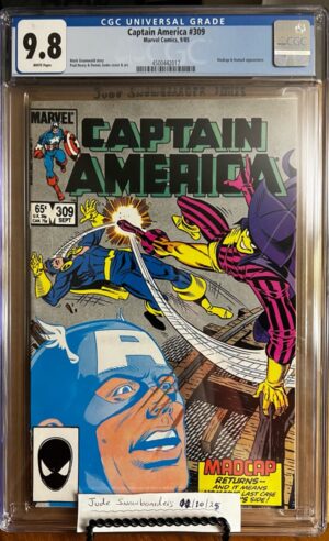 Captain America #309 9.8 CGC KEY: Madcap & Nomad app