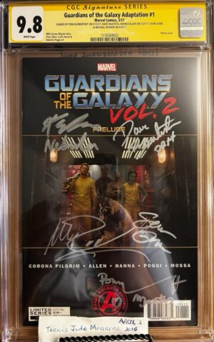 Guardians of the Galaxy Adaptation #1 9.8 CGC SS 5X Signed By Pom Klementieff, Dave Bautista, Karen Gillan, Sean Gunn, & Michael Rooker!!