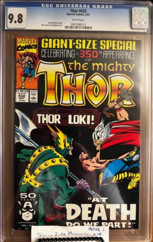Thor #432 9.8 CGC KEY: 1st app of Eric Masterson as Thor II