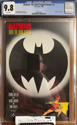 Batman: The Dark Knight Returns #3 9.8 CGC KEY: Death of the Joker/1st cover app of Robin