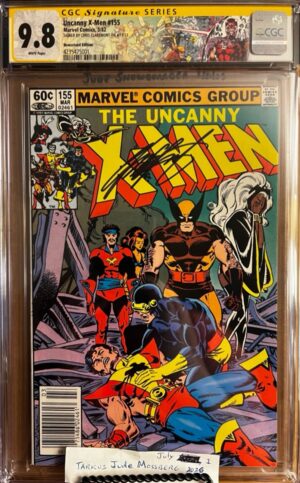 Uncanny X-Men #155 NEWSSTAND 9.8 CGC SS Signed by Chris Claremont! KEY: 1st team app of the Brood & Brood Queen