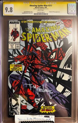 AMAZING SPIDER-MAN #317 9.8 CGC SS Signed by Todd McFarlane! KEY: 2nd full app Venom!
