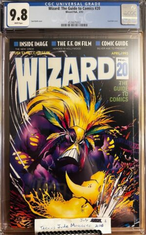 Wizard: The Guide to Comics #20 9.8 CGC KEY: Sam Keith cover & poster