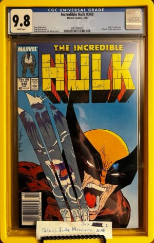 Incredible Hulk #340 NEWSSTAND 9.8 CGC KEY: !!HOT!! Very Rare 9.8 Newsstand!