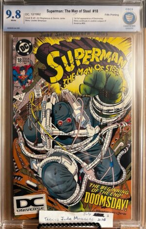 Superman: The Man of Steel #18 9.8 CBCS 5th print KEY: 1st full app of Doomsday