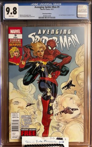 Avenging Spider-Man #9 NEWSSTAND 9.8 CGC KEY: EXTREMELY RARE/1st app of Carol Danvers as Captain Marvel