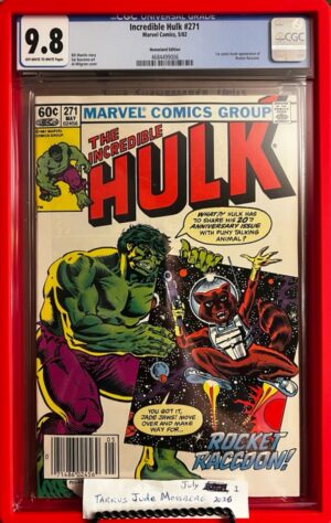 Incredible Hulk #271 NEWSSTAND 9.8 CGC KEY: 1st comic book app of Rocket Raccoon