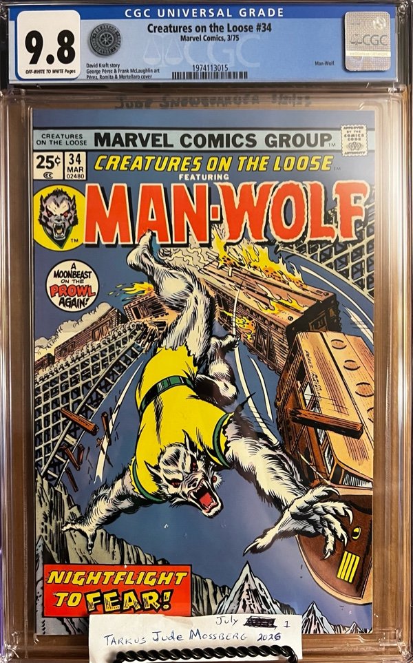 Creatures on the Loose #34 9.8 CGC KEY: 1st pub cover by George P?rez & Pedigree!