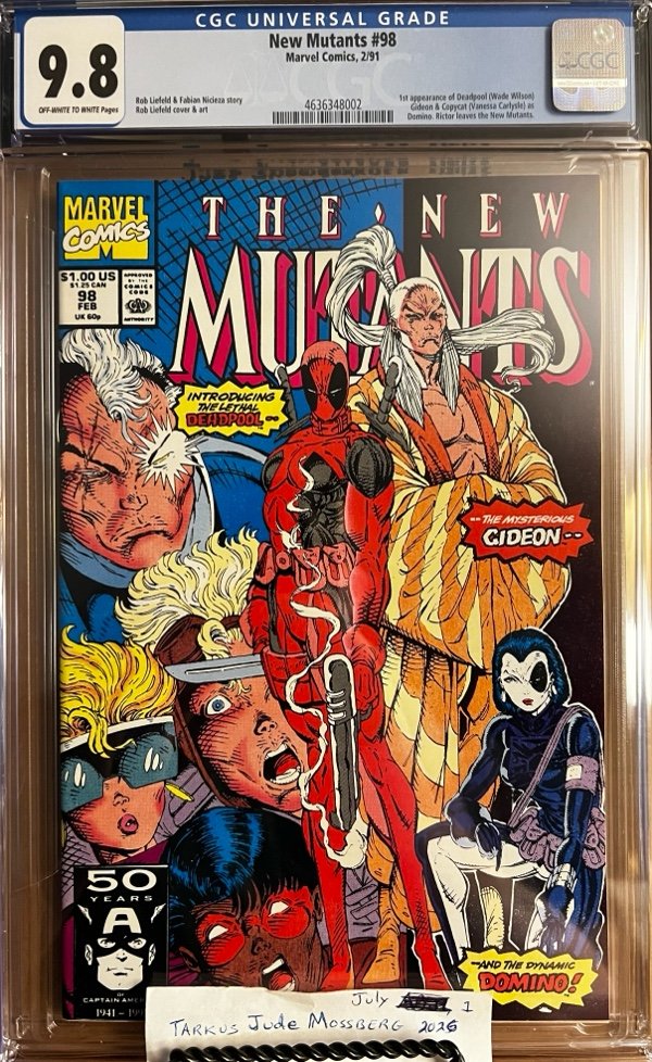 New Mutants #98 9.8 CGC KEY: 1st cover & app of Deadpool