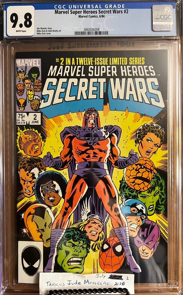Marvel Super Heroes Secret Wars #2 9.8 CGC KEY: Mike Zeck cover