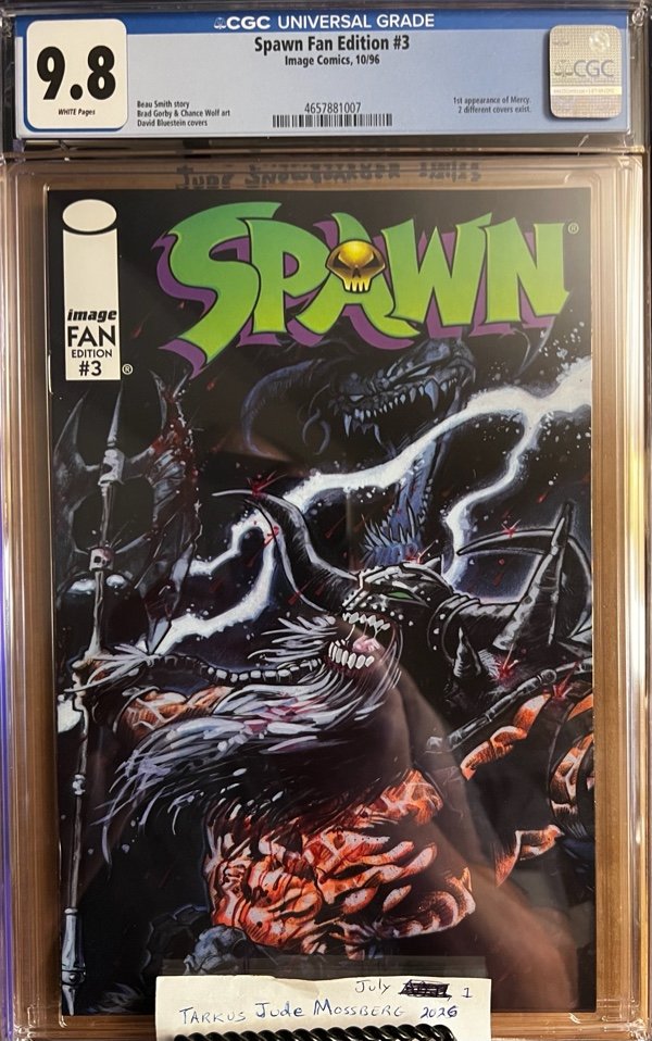 Spawn Fan Edition #3 9.8 CGC Cover A KEY: 1st app of Mercy