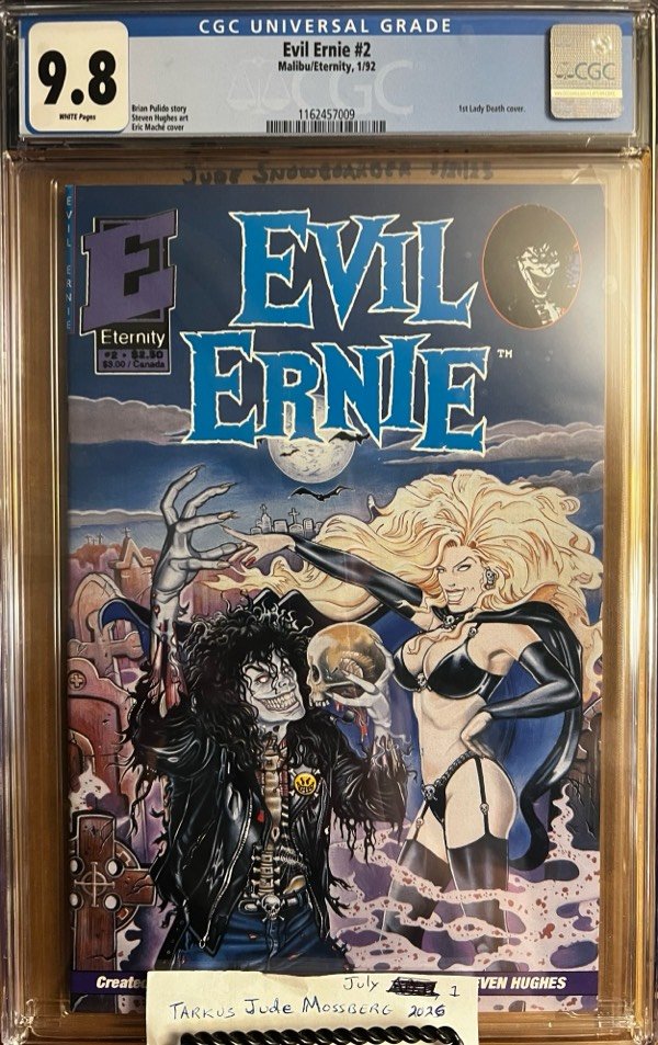 Evil Ernie #2 9.8 CGC KEY: 1st cover & 2nd app of Lady Death!