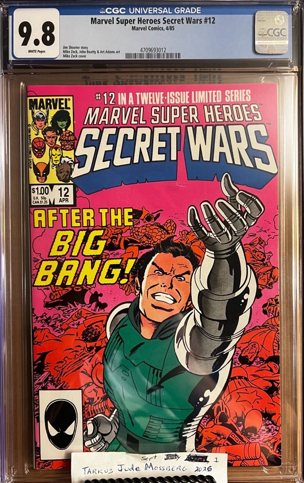 Marvel Super Heroes Secret Wars #12 9.8 CGC KEY: She-Hulk joins The Fantastic Four!