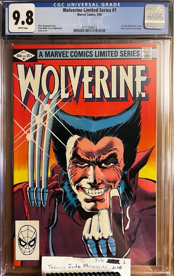 Wolverine Limited Series #1 9.8 CGC KEY: 1st solo Wolverine title!