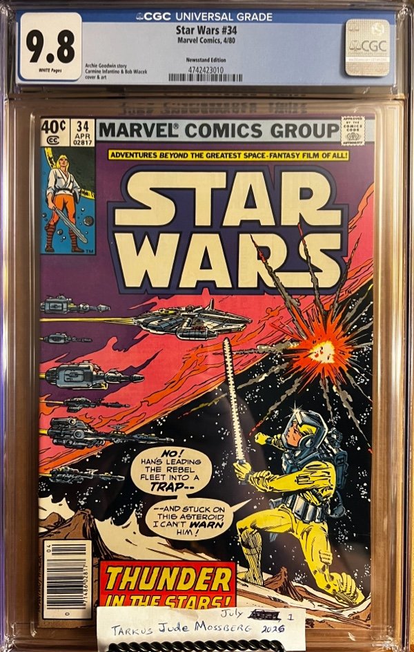 Star Wars #34 NEWSSTAND 9.8 CGC