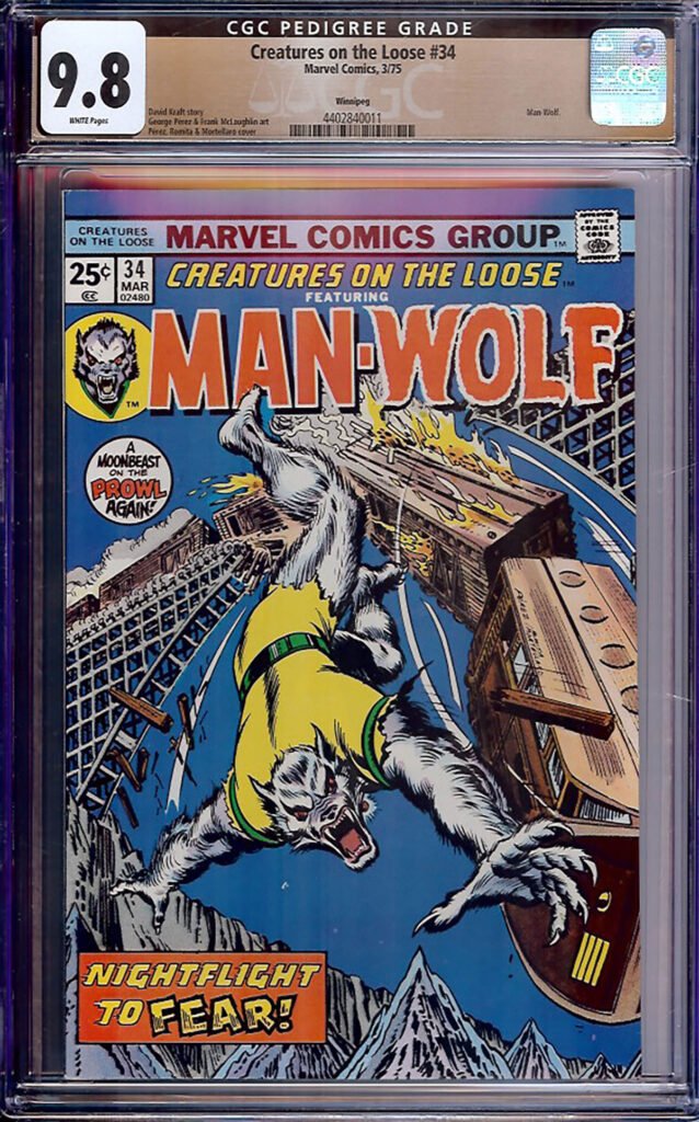 Creatures on the Loose #34 9.8 CGC KEY: 1st pub cover by George P?rez & Pedigree!