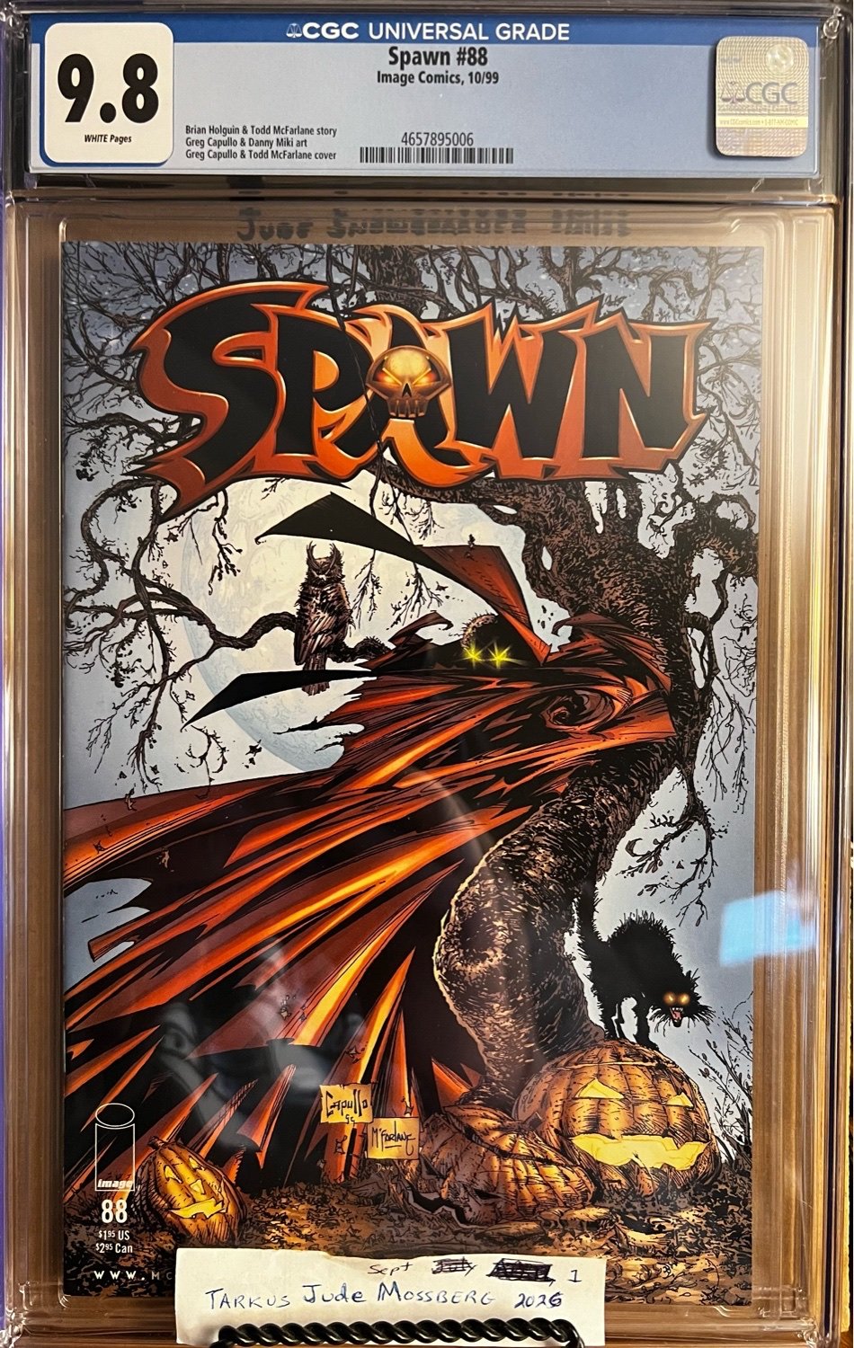 Spawn #88 9.8 CGC KEY: Cool 1999 Halloween cover by Todd & Greg!