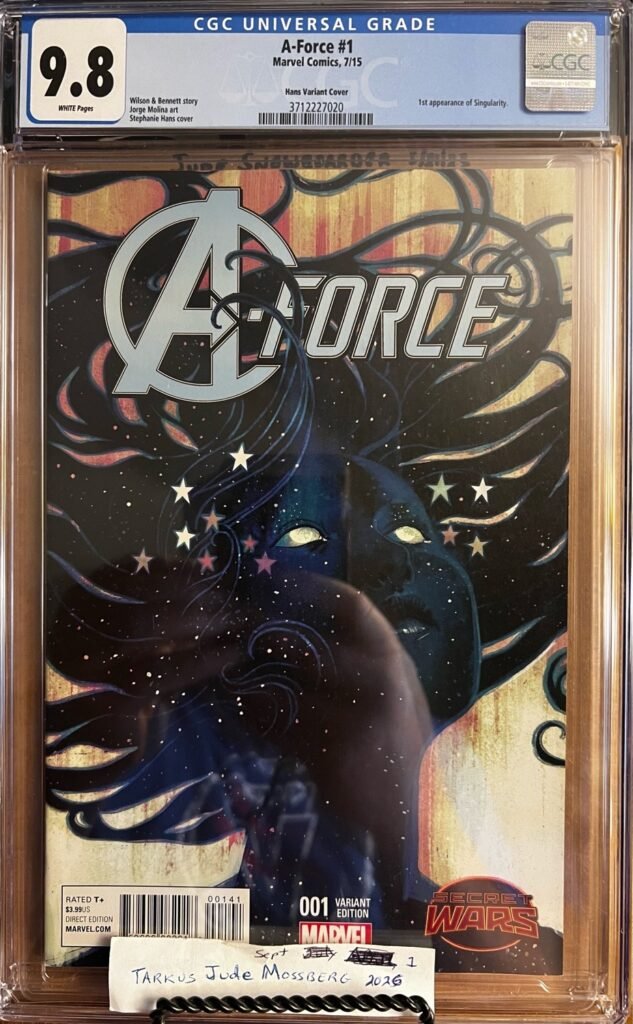 A-Force #1 9.8 CGC Hans KEY: 1st cameo/cover app of Singularity!