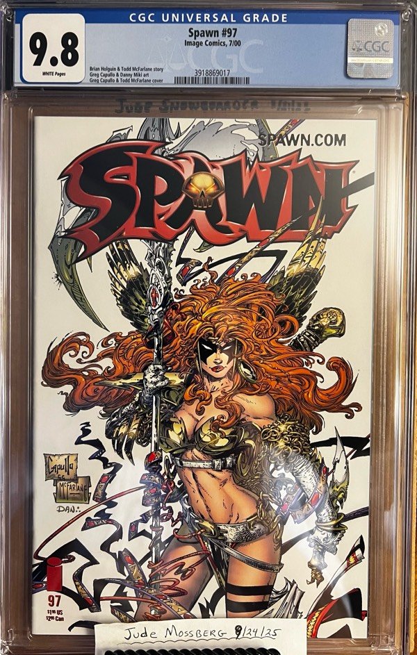 Spawn #97 9.8 CGC KEY: Great Angela Cover art (last with Image) by Greg Capullo and Todd McFarlane
