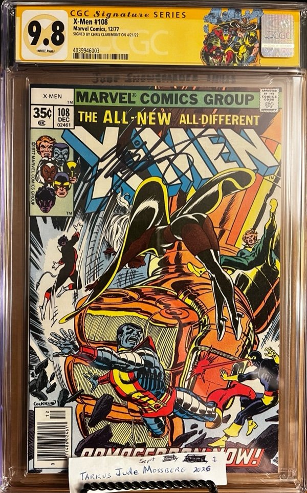 X-Men #108 NEWSSTAND 9.8 CGC SS Signed by Chris Claremont! KEY: 1st John Byrne artwork on X-Men!