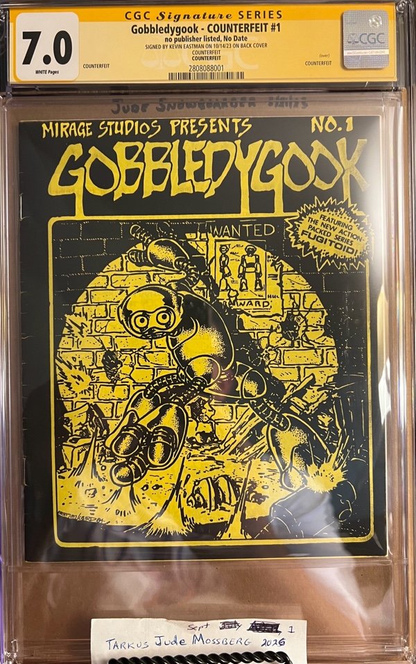 Gobbledygook #1 7.0 CGC SS Signed by Kevin Eastman (Gold Cover)!!