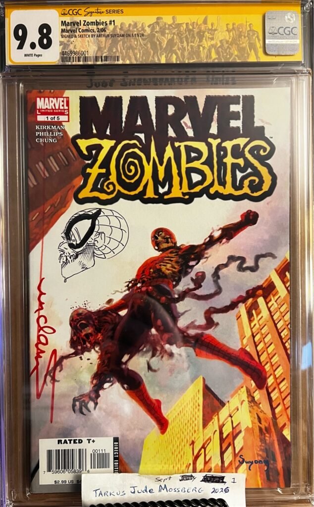 Marvel Zombies #1 9.8 CGC SS Signed & Sketched by Arthur Suydam! KEY: Amazing Fantasy #15 cover homage