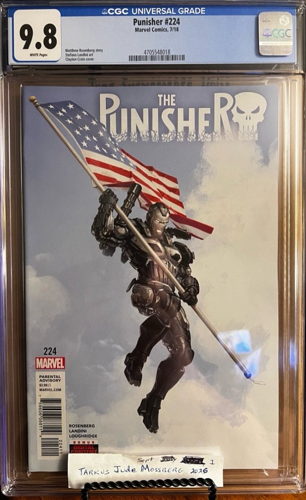 Punisher #224 9.8 CGC KEY: Clayton Crain cover!