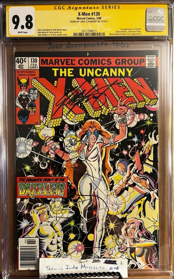 X-Men #130 NEWSSTAND 9.8 CGC SS Signed by Chris Claremont! KEY: 1st app of Dazzle!
