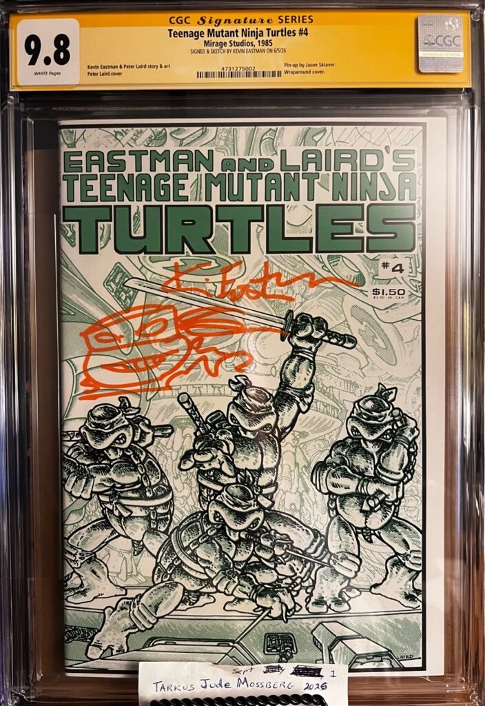 Teenage Mutant Ninja Turtles #4 9.8 CGC SS Signed & Sketched by Kevin Eastman!